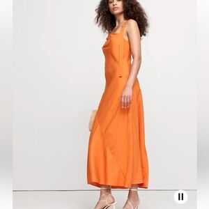 Linen Banana Republic DRAPED VISCOSE-LINEN MAXI DRESS NWT